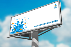 Billboard against sky background day image